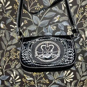 Kathy Van Zeeland Shiny Black Purse